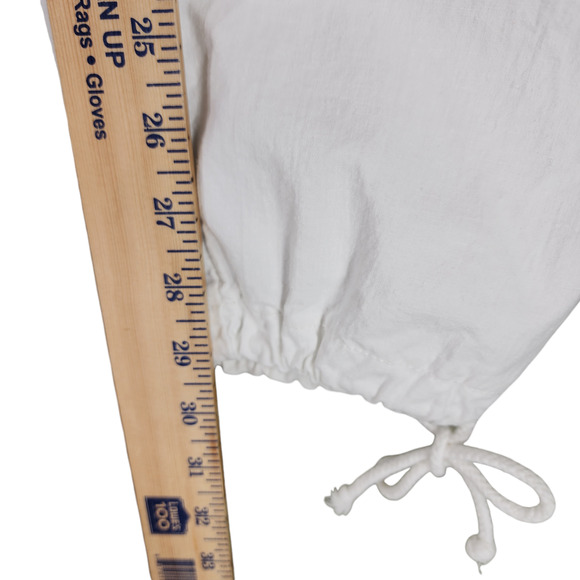 Vtg UnionBay Sportswear L Womens Jogger Pants White Pockets Barrel Y2K 90s - Picture 6 of 12